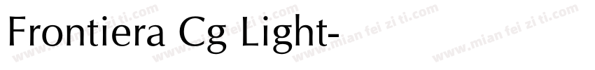 Frontiera Cg Light字体转换